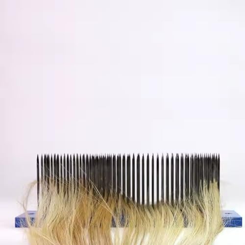 Hair Hackle with 93 Pcs Needles for Combing Bulk Hair Human, Making Lace Wig Tools Weft Tools, Blue