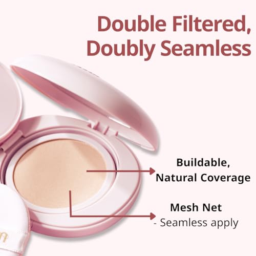 milktouch Cushion Foundation, 24H Flawless Skin, Radiant Shine, No Oxidation, Long-Lasting, Non-Creasing, 60% Hydrating Skincare Infused Korean, Stocking Stuffers, Christmas Gifts (21N Natural Beige)