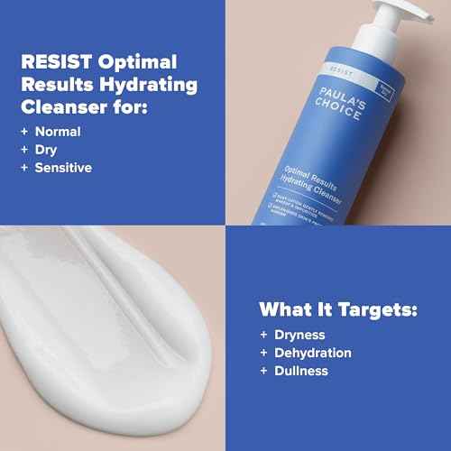Paula's Choice RESIST Optimal Results Hydrating Cleanser, Green Tea & Chamomile, Anti-Aging Face Wash, Dry Skin, 6.4 Ounce