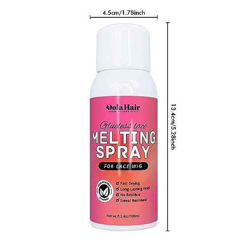 Dolahair Lace Glue Kit - Complete Set with Lace Tint Mousse, Wig Installation & Melting Spray(Medium Brown)