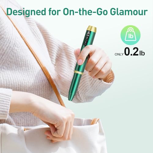 Cordless Nail Drill, Portable Electric Nail File with 11 in 1 Nail Drill Bits for Acrylic Gel Dip Powder Nails, Rechargable Efile Machine Kit for Home Manicure Pedicure, Green