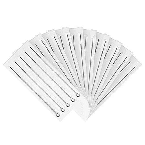 Pirate Face Tattoo 50 Pcs Professional Disposable Tattoo Needles Round Liner (3RL)