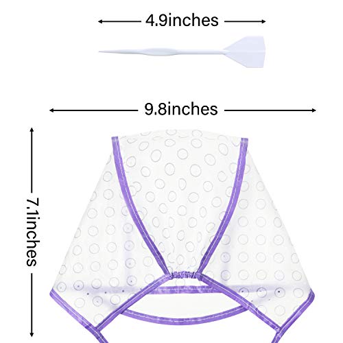 6 Pieces Highlighting Cap Hair Frosting Cap Highlight for Dye Color Bleach with Plastic Hooks Hair Coloring Salon Hairdressing Tool Kit Supplies(Purple)