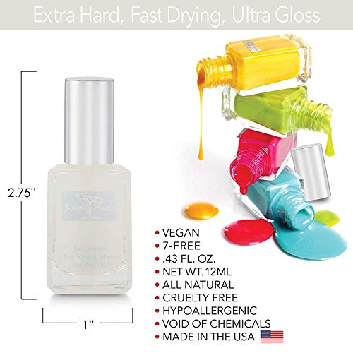 Karma Organic Nail Polish High Gloss Matte Top Coat Lacquer Fast Dry Nontoxic Cruelty-Free