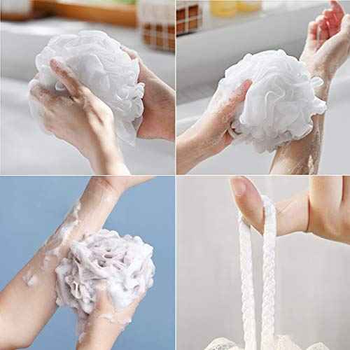 10 Pack of Bath Loofah Shower,Small Size Sponge Pouf Body Scrubber Exfoliator Scrubber Ball,Mesh Bath and Shower Sponge for Kids Women Men Body Wash Bathroom