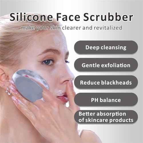 Silicone Face Scrubber,2 Pack Face Scrubber for Women Men, Manual Face Exfoliator Brushes Scrubber,Facial Cleansing Brush for Exfoliating Blackhead Remover Acne Pore Cleansing Massaging