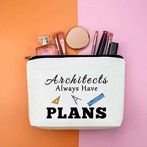 Architect Gift Graduation Gift for Women Architect Teacher Women Makeup Bag Architecture Engineer Gift Birthday New Year Eve Gift for Architect Mentor Instructor Teacher's Day Gift Travel Pouch