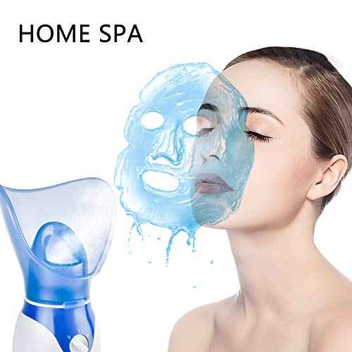 Face Steamer for Facial Deep Cleaning, Facial Steamer for Face, 2 Modes Facial Steamer for Unclogs Pores, Hydrating, Blue(Include Blackhead Remover Kit, Mask Brush, Headband)