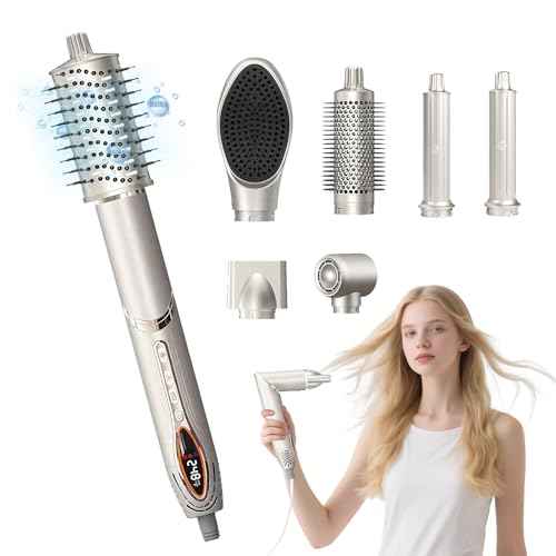 Air Wrap Hair Dryer & 7 in 1 Multi Hot-Air Hair Styler Brushes - 110,000 RPM High-Speed 200 Million Negative Ions, Professional Blow Dryer Brush for Curling Volumizing Straightening Styling