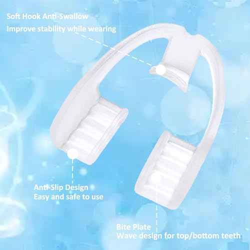 Mouth Guard for Grinding & Clenching Teeth with Portable Hygiene Case | Anti-Slip & Soft Hook Design BPA Free | Disposable & Ready to Use - No Need to Boil/Mold | One Size Fits All 10 Count