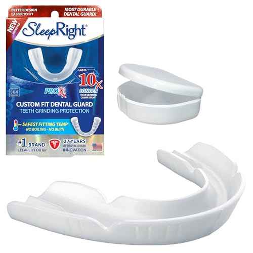 SleepRight ProRx Custom Dental Guard ? Mouth Guard for Grinding Teeth at Night, Night Guards for Teeth Grinding, Comfortable Dental Guard for Sleeping, Custom Fit Teeth Grinding Protection