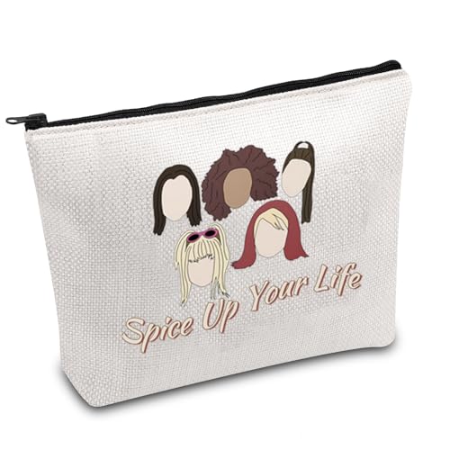 FOTAP Spice Singer Album Inspired Gift Spice Up Your Life Makeup Bag Girl Band Gift Music Band Cosmetic Bag Pop Music Lover Gift (Spice life)
