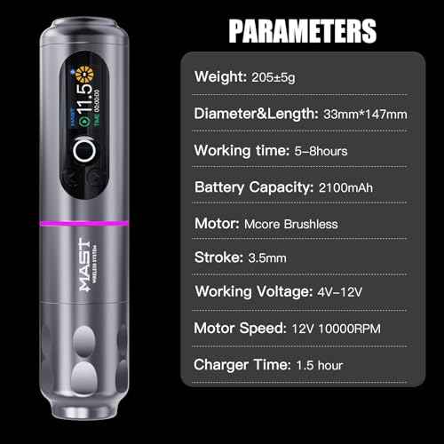 Mast Archer2 Tattoo Gun Kit Wireless Tattoo Pen Machine Cordless Foot Pedal Pro Needles Cartridges Finger Board