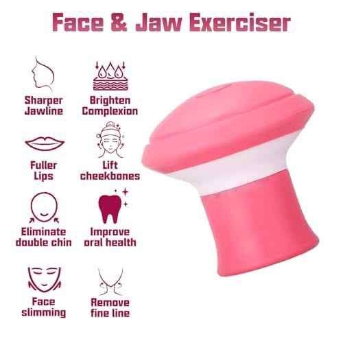 3PCS Face & Jaw Exerciser, Face Yoga Jawline Exerciser, Jaw Exerciser for Men and Women, Double Chin Breathing Jaw Trainer, Face Lift Double Chin Reducer