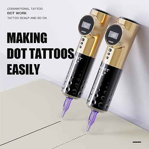 Mast Archer Wireless Tattoo Pen Machine, 5 Star Series Pro Rotary Tattoo Gun with Powerful Motor by Mcore, 2,000mAh Battery by Mastlabs for Run Long Time