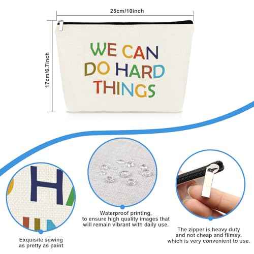 Inspirational Gifts for Women Teen Girl Makeup Bags Birthday Christmas Graduation Gift for Her Coworker Employee Mom Wife Sister Daughter Niece Granddaughter Cosmetic Bags Travel Toiletry Pouch