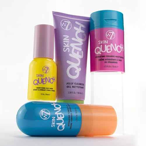 W7 Skin Quench Full Size Skincare Gift Set - Hydrating Skincare Bundle with Aloe Vera & Ceramides - Complete & Long-Lasting Moisturizing At-Home Routine