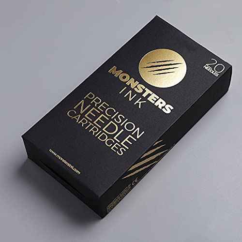 Monsters Ink Round Shader Tattoo Needles Cartridge for Tattoo Machine, 20 pcs (11 Round Shader 0.30mm)