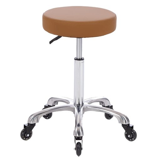 Rolling Salon Stool Swivel Chair with Wheels Height Adjustable Hydraulic for Hair Salon Beauty Facial Massage Spa Tattoo Medical Home Office (Camel)