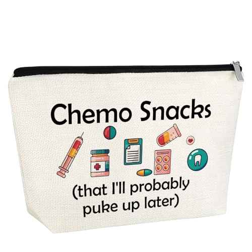 Chemo Snack Package for Women Chemotherapy Cancer Gift Chemo Nurse Gifts Makeup Bag Birthday Gift for Chemotherapy Patients Travel Pouch