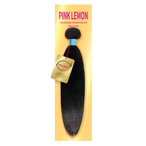 PINK LEMON - 13A 100% Unprocessed VIRGIN REMI Human Hair Bundle (100+/-5g) BLEACH. DYE. PERM (STRAIGHT) (24", Natural)