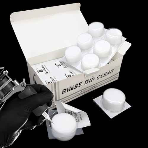 24PCS Tattoo Rinse Cups, Disposable Dip Foam Needle Cleaner Washer Caps to Clean Professional Cartridge Needle and Tip, Cleaning Tattoos Dip Cup Box Supplies