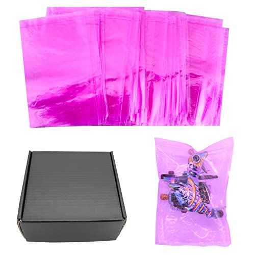 300PCS Purple Tattoo Machine Bags, Disposable, Waterproof, 4x5.1 Inches, Tattoo Supplies, Tattoo Kits