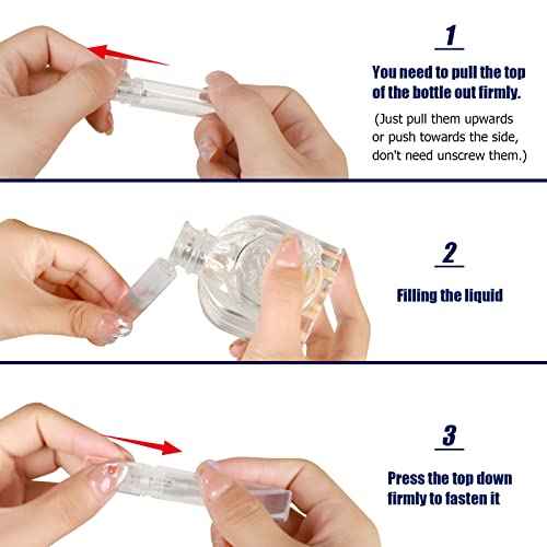 Fandamei Mini Spray Bottle, 10 Pack 5ml Mini Plastic Spray Bottle Empty, Fine Mist Refillable Mini Perfume Bottle, Perfume Atomizer, Small Sample Containers, Plastic Portable Travel Bottle, Clear