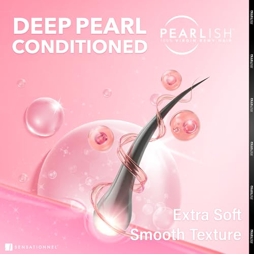 Sensationnel Pearlish bundle human hair - euro body deep pearl conditioned 15a soft remy beauty supply sew in or glue on bundles (22 Inch, NATURAL/BLACK)