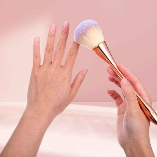 3 Pcs Nail Dust Brushes, Nail Art Dust Brushes for Cleaning Powder Dip Powder Brush Large Makeup Blush Brush Nails Art Tools Trimming Cleaning Tools for Professional Beginners