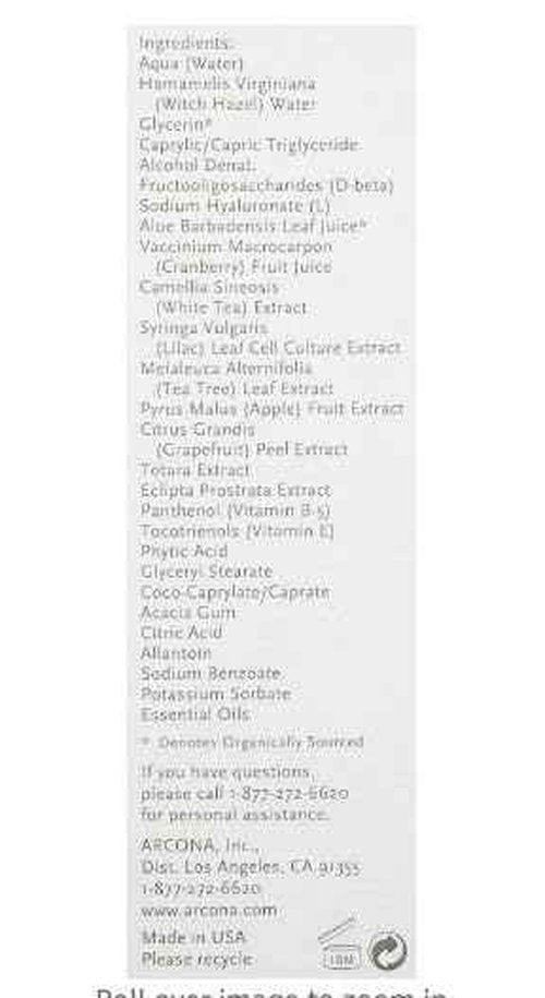 ARCONA Magic White Ice - Daily Oil Free Moisturizer - Hyaluronic Acid Moisturizer with Organic Aloe, Tea Tree, Vitamin C & Glyercin -Made In The USA