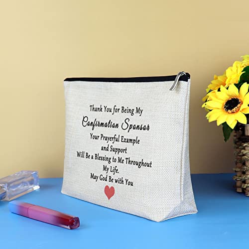 Sponsor Gift Makeup Bag Confirmation Sponsor Gifts for Women Sponsor Thank You Gift Appreciation Gifts Cosmetic Bag AA Sponsor Gift NA Addiction Recovery Gift Birthday Thanksgiving Gift for Sponsor