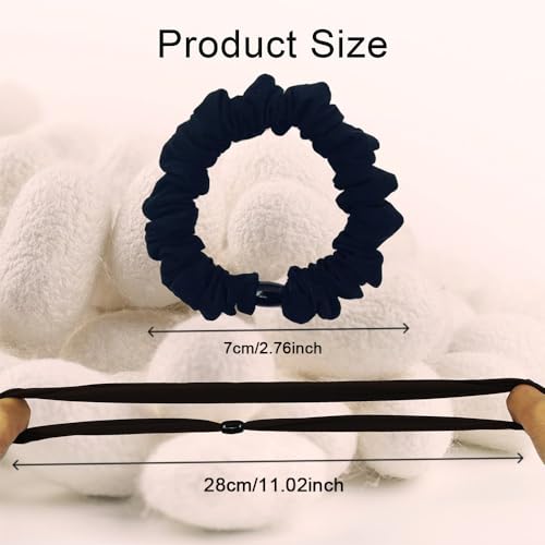 Satin Hair Tie Scrunchies for Women Small Mini Scrunchie Elastics Ponytail Holders Silk Satin Scrunchies for Curly Hair Soft No Damage Pony Tail Hair Ties with Box
