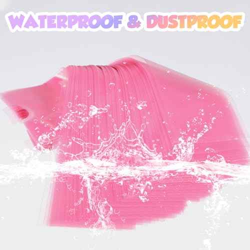 200 Pcs Large Tattoo Machine Pen Covers, 2 x 7.1 inches Pink Plastic Pens Type Bag Disposable Pen Machine Bags for Most Wireless T Tattoo Professional Artist Pens Machines Supplies