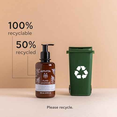 Apivita Pure Jasmine Body Milk | Moisturizes & Soothes with Jasmine, Honey & Essential Oils, 200 mL/ 6.67 oz