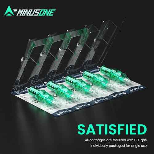 A-minusone 50Pcs Mixed Size #12 Tattoo Needles 5Pcs each of 5RL, 7RL, 9RL, 11RL, 5RS, 7RS, 9RS, 7RM, 9RM, 9M1 Assorted Disposable Tattoo Cartridge Needle Pro Sterilization & Safety for Tattoo Machines