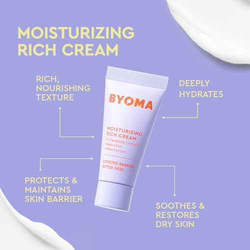 BYOMA So Bright Set - Barrier Repair Skincare Set for Brighter Skin - Creamy Jelly Cleanser, Brightening Face Serum & Ceramide Face Moisturizer - Alcohol Free Skin Care - 30ml, 15ml, 15ml