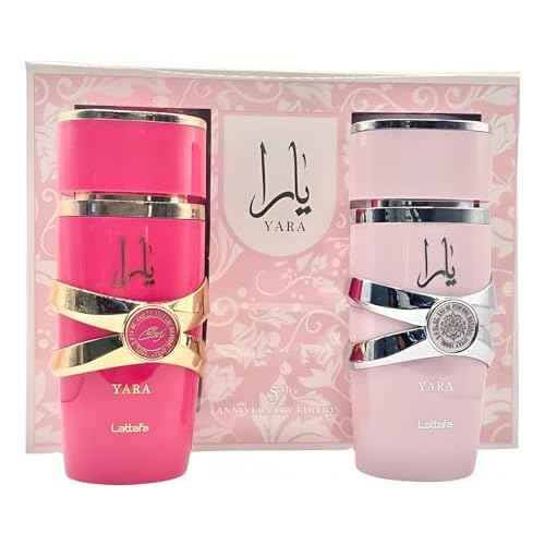 Lattafa 2 Piece Gift Set (Yara EDP 3.4 Fl Oz + Yara Candy EDP 3.4 Fl Oz)