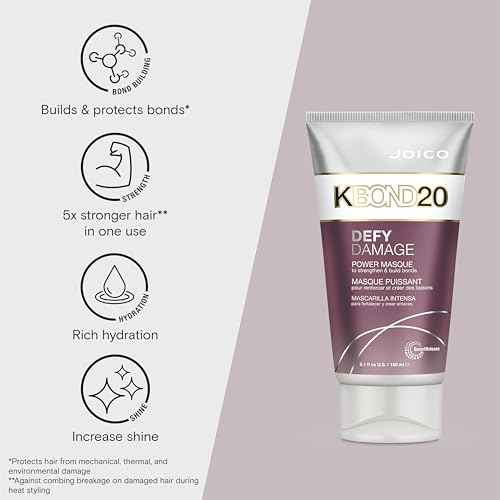 Joico Defy Damage KBOND20 Power Masque | For Stronger, Hydrated Hair | Color-Safe | Rebuild & Protect Bonds | Paraben-Free | Animal-Test Free Formula | 5.1 Fl Oz