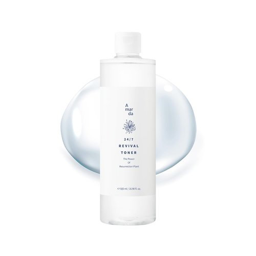 A MAR DA 24/7 Revival Toner 500ml (16.9 fl.oz.) Hydrating & Calming Facial Toner for Sensitive Skin, pH-Balancing, Deep Hydration with Centella Asiatica, Glycoin, Glacier Water