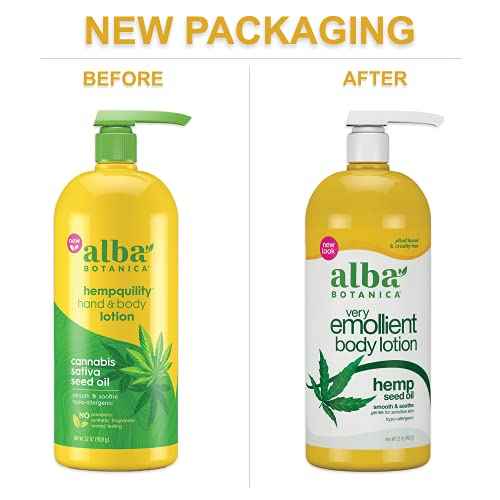 Alba Botanica Hempquility Hand & Body Lotion, Cannabis Sativa Seed Oil, 32 Oz