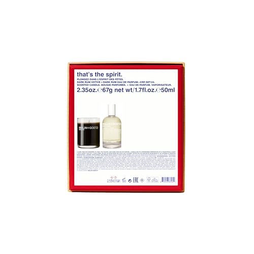 Malin + Goetz Perfume Oil + Candle Duo Sweet & Soft Fragrance Set for Men & Women, Holiday Stocking Stuffer Candle & Perfume Gift Set, Christmas & Birthday Presents