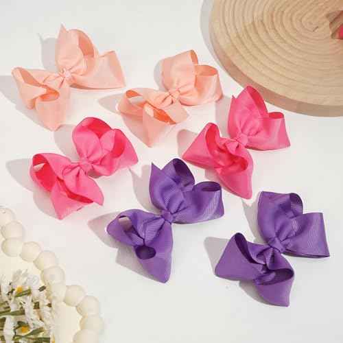 C?LLOT 40PCS 4.5 Inch Hair Bows for Girls Grosgrain Ribbon Toddler Hair Accessories with Alligator Clips for Baby Girls Toddlers Kids in Pairs