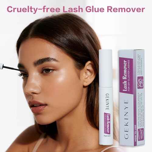 Gekinye Lash Glue Remover 5ML: Lash Remover for Cluster Lashes False Lashes DIY at Home Eyelash Glue Remover
