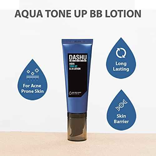 DASHU Aqua Tone Up B.B Lotion | Korean BB Cream for Men w/Seawater & Seaweed Extract | Hydrating BB Cream for Face | Men's Skin Care (1.35 fl oz)
