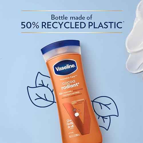 Vaseline Cocoa Radiant 2-Pack ? Intensive Care Moisturizing Hand and Body Lotion with Ultra-Hydrating Lipids, Pure Cocoa Butter, 10 Oz Ea