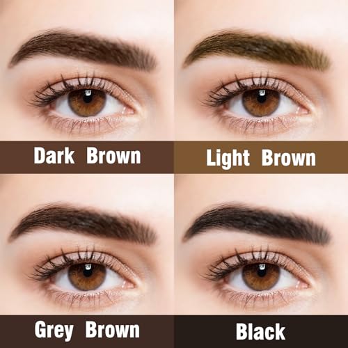 Peel Off Eyebrow Gel, Tattoo Eyebrow Gel Easy Peel Off, Natural Brow Color for Women Sparse Brows, Long-Wearing & Waterproof, Create Voluminous-Looking Brows, 1 Pack (01 Dark Brown)