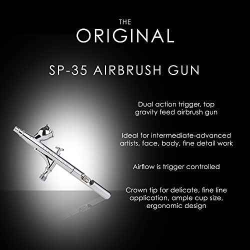 TEMPTU Pro Plus Deluxe Complete Airbrush Kit: Airbrush Makeup Set for Pros Includes Blushes, Highlighters, S/B Foundation, Contour & Bronzer Colors, and Concealer, Travel-Friendly