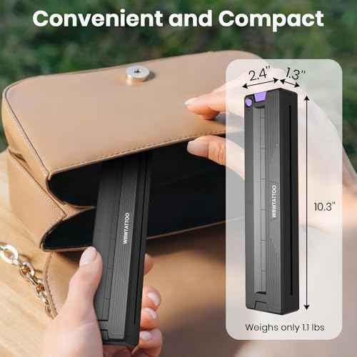 300 DPI Tattoo Stencil Printer Machine,Portable Bluetooth Thermal Wireless Printer for Tattoo Artists&Beginners,with Transfer Paper and Thermal Paper,Compatible with Phone&PC