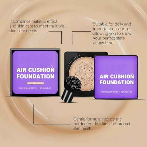 Serentla Elixir Cream Flawless Radiant Skin Instantly,Mushroom Head Foundation Cushion,Serentla Elixir BB Cream Korean-Nature